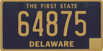 DE license plate 64875