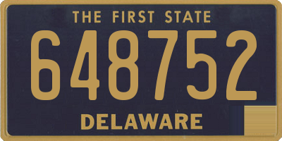 DE license plate 648752