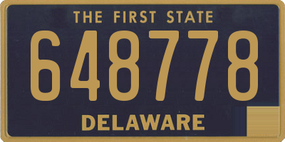 DE license plate 648778