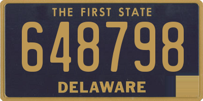 DE license plate 648798