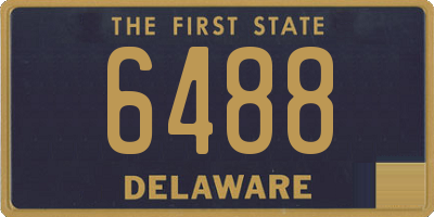 DE license plate 6488