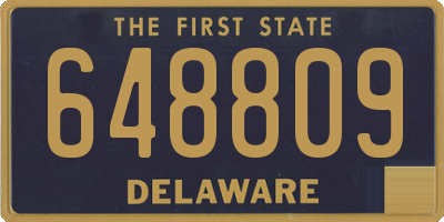 DE license plate 648809
