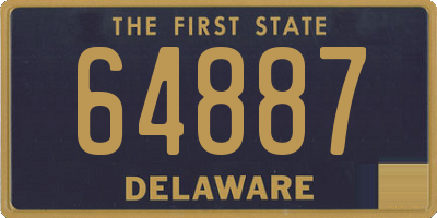DE license plate 64887