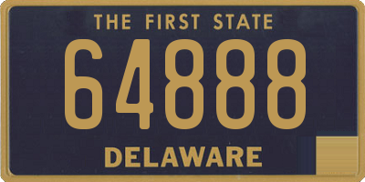 DE license plate 64888
