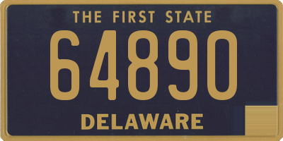 DE license plate 64890