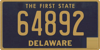 DE license plate 64892