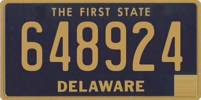 DE license plate 648924