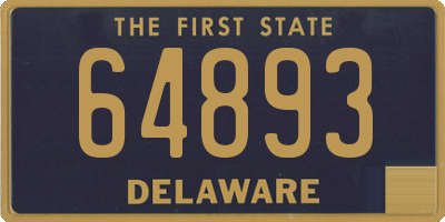 DE license plate 64893