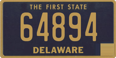 DE license plate 64894