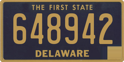 DE license plate 648942
