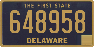 DE license plate 648958