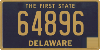 DE license plate 64896