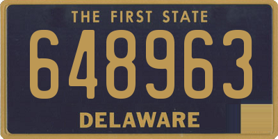 DE license plate 648963
