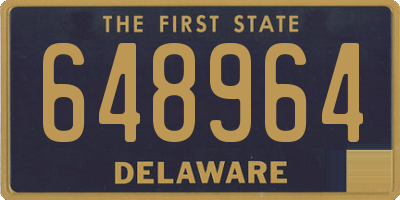 DE license plate 648964