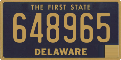DE license plate 648965