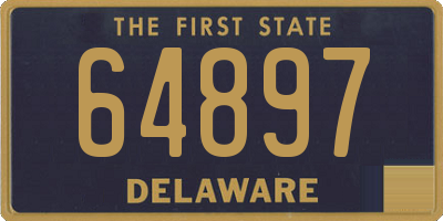 DE license plate 64897