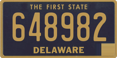DE license plate 648982