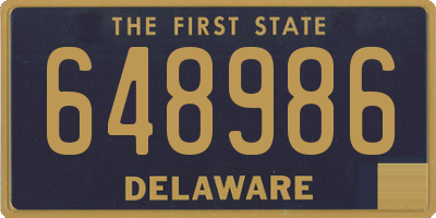 DE license plate 648986
