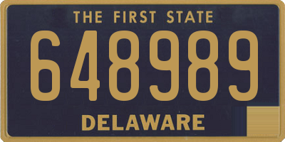 DE license plate 648989