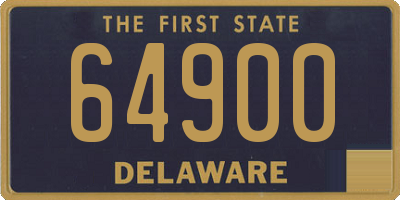 DE license plate 64900