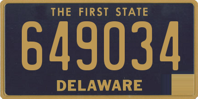 DE license plate 649034