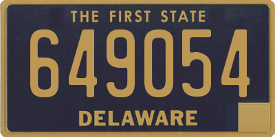 DE license plate 649054