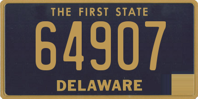 DE license plate 64907