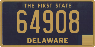 DE license plate 64908
