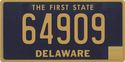 DE license plate 64909