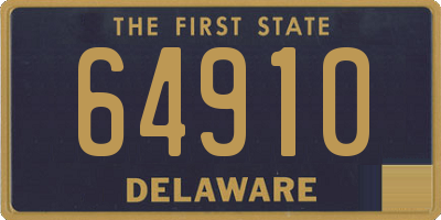 DE license plate 64910
