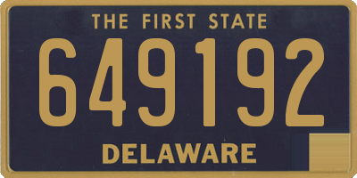 DE license plate 649192