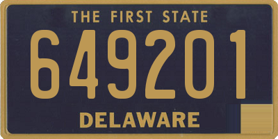 DE license plate 649201