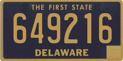 DE license plate 649216