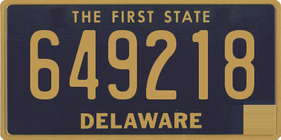DE license plate 649218
