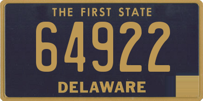 DE license plate 64922