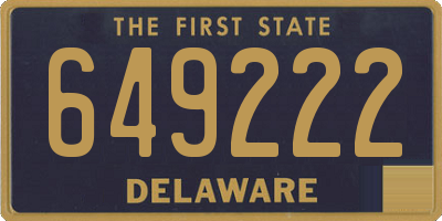 DE license plate 649222