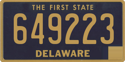 DE license plate 649223