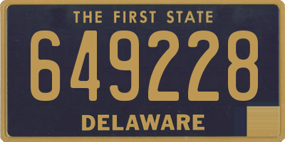DE license plate 649228