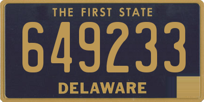 DE license plate 649233