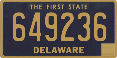 DE license plate 649236