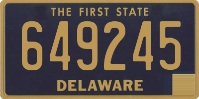 DE license plate 649245