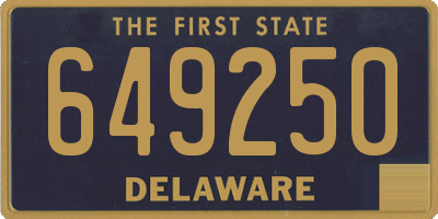 DE license plate 649250