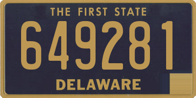 DE license plate 649281