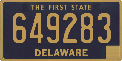 DE license plate 649283