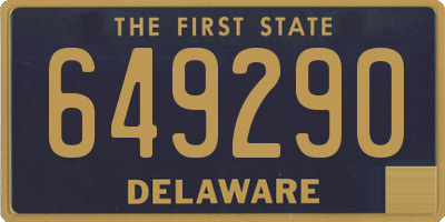 DE license plate 649290
