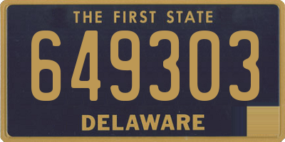 DE license plate 649303