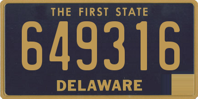 DE license plate 649316