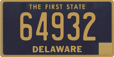 DE license plate 64932