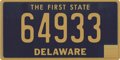 DE license plate 64933