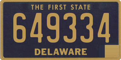 DE license plate 649334